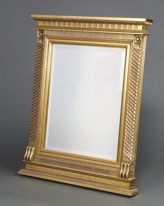 A Regency style rectangular bevelled plate pier mirror contained in gilt frame 75cm x 60cm 