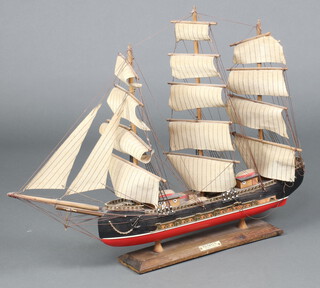 A wooden model of The Frigate Siglo XVIII 52cm h x 70cm w x 8cm d 