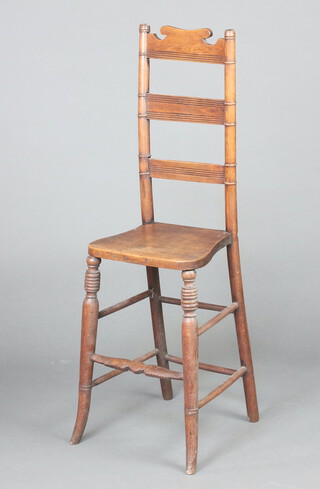 A 19th Century mahogany bar back child's training chair 94cm h x 30cm w x 22cm d 