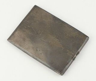A silver engine turned cigarette case Sheffield 1936, 11cm, gross weight 164 grams 
