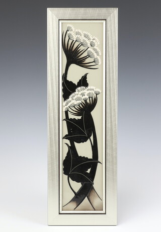 A Moorcroft panel "Summer Silhouette" 2015, designed by Vicky Lovatt 38cm x 8cm 