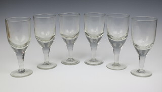 A set of 6 19th/20th Century glass rummers  