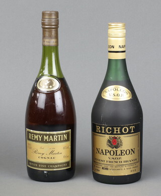 A 24 fl. oz bottle of Richot Napoleon Brandy together with a 68cl bottle of Remy Martin Cognac 