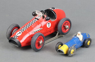 A Schuko model racing car no.1070 complete with key together with a Dinky 23H Ferrari model racing car 