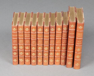 Whyte-Melville G J, two volumes Sister of Louise and Rosine, ditto Boys Wife volumes 1 and 2, Good For Nothing volumes 1 and 2, Sarchedon volumes 1-3 Kate Coventry and Market Harborough, all published by John W Parker and Sons 1856, half calf leather bound 