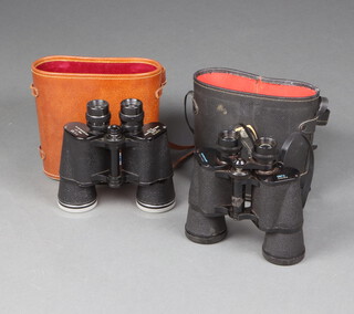 Viper, a pair of 7 x 50 binoculars in a leather carrying case together with a pair of Prinz 7 x 50 binoculars with carrying case  