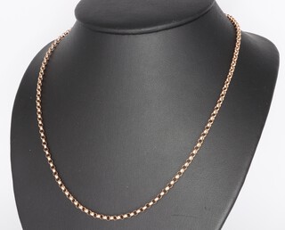 A 9ct yellow gold necklace 49cm, 9.5 grams 