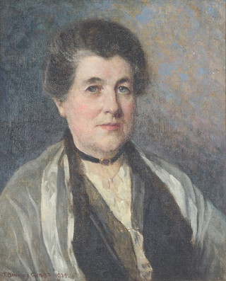Thomas Binney Gibbs (1870-1947), oil on canvas, portrait of a lady dated 1924 48cm x 39cm 