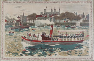 Edwin La Dell (1914-1970), print "The Tower of London" 48cm x 78cm 