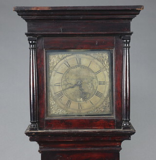 Thomas Ranger of Chipstead, a 30 hour longcase clock with bird cage movement, the 26cm brass dial with silvered chapter ring marked Thomas Ranger Chipstead, subsidiary second hand, contained in a pine case, complete with pendulum and weight, 193cm h x 50cm w x 26cm d 