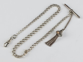 A lady's silver Albert 40cm, 27.6 grams 