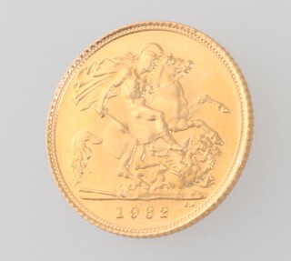 A 1982 half sovereign 