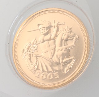 A 2005 half sovereign 