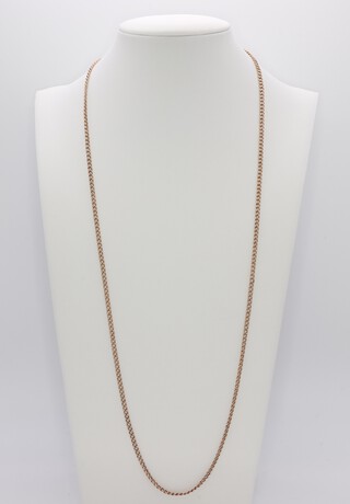 A 9ct gold chain, 64cm, 9g