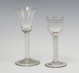 An 18th Century ale glass with cotton twist stem and 1 other 