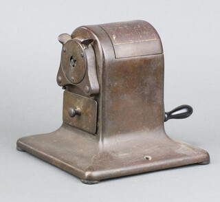 Sloan's, a desk mounted pencil sharpener 18cm h x 17cm w x 16cm d 