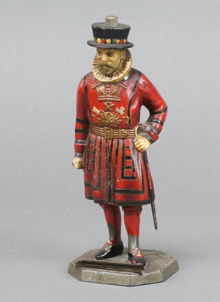 A 1930's table lighter in the form of a standing Beefeater 15cm 