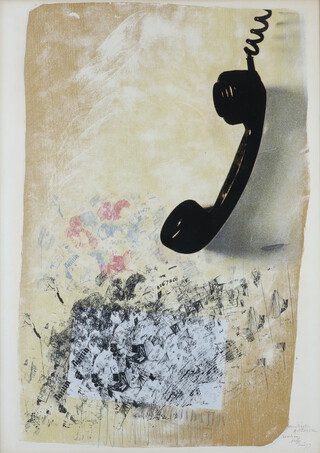 **Michael Rothenstein RA (British 1908-1993),  screen printing colours, "Telephone" signed and dated June '77 ** Please Note - Artist's Re-sale Rights may be payable on this lot