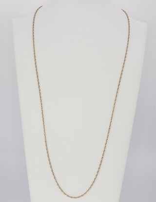 A 9ct yellow gold necklace 3.2 grams, 60cm  