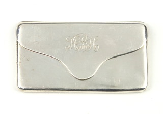 A Victorian silver card case with engraved monogram London 1898, 50 grams 