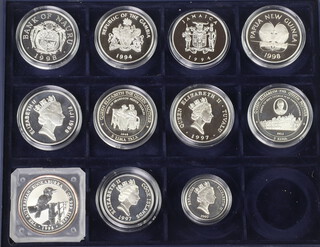 Eight silver commemorative coins, Queen Elizabeth The Queen Mother,  2 others and a 1998 silver Australian one dollar, 316.8g grams 