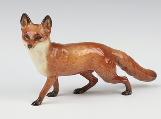 A Beswick figure of a fox standing No 16A, brown gloss, by Arthur Greddington 14cm