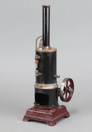 A 19th Century stationary steam engine on a square base  35cm x 10cm 