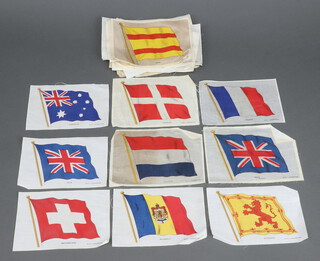 A collection of 64 BDV Cigarette silks of Flags of The World 