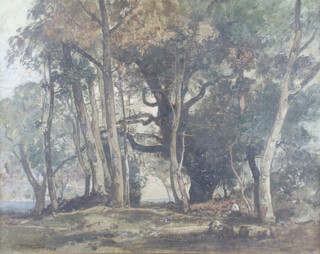Oliver Hall 1935 (1895-1950) oil on canvas "Trees on The Edge of Coates Common", signed 54cm x 70cm 