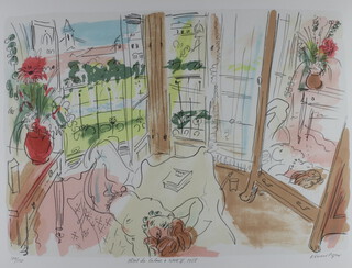 ** Edward Piper (1938-1990) limited edition print no. 133 of 150 "Hotel de Calais a Nice", signed in pencil 50cm x 65cm **Please Note: Atists Re-sale Rights may be payable on this lot