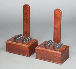 Gillows, a pair of William IV mahogany plate stands of rectangular form, the reverse stamped Gillows 45cm h x 28cm w x 28cm d 