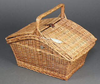 An Optima wicker picnic hamper and contents  