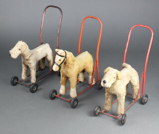 Pedigree, a push a long figure of an Airedale Terrier, 1 other and an International Model Aircraft Ltd figure of a push a long horse, all 50cm x 40cm x 22cm 