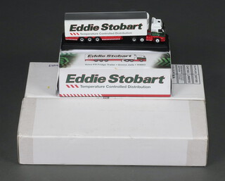 Two Eddie Stobart curtain lorries and 2 Special Edition Eddie Stobart lorries, all boxed 