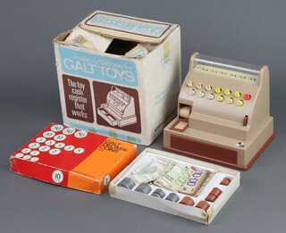 Galt Toys, a cash register in original box with plastic decimal coins