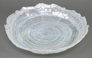 A Studio Glass opalescent shallow dish 39cm 