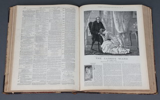 A bound edition of The Illustrated London News, Saturday July 7th 1883 to December 1883, some damage to binding  