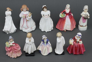 A Royal Doulton figure - Lavinia HN1955 13cm and 9 other Doulton figures 