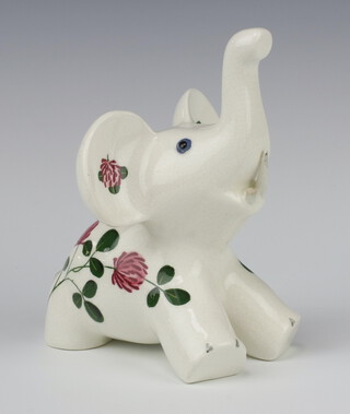 A Plichta figure of a baby elephant 16cm (1 tusk missing)