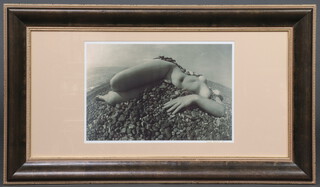 Zac Herbert 550 print, naked study of a lady on a beach, signed and numbered, 30cm x 46cm 