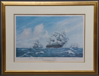 John A Speer, print, HMS "Nile" subsequently HMS "Conway" 45cm x 66cm 