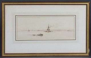 Albert, watercolours a pair, maritime studies signed, 13cm x 35cm 