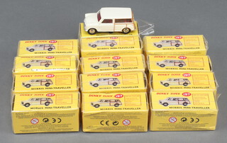 Dinky Toys, a collection of 14 reproduction Morris Mini Traveller model cars no.197, all boxed  