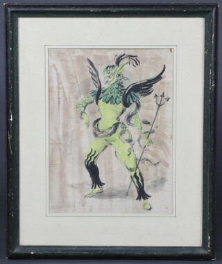 20th Century watercolours, unsigned, theatrical costume studies Carlos and Griffin, 37cm x 28cm 