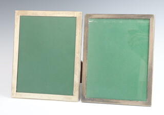 A 925 standard rectangular silver photograph frame 26cm, together with a silver plated ditto 