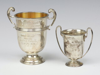 A silver trophy cup with presentation inscription Birmingham 1926, 12cm, 1 other, 272 grams 