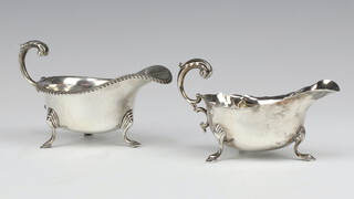 A silver sauce boat London 1928, a ditto, 251 grams 