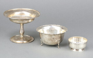 A silver tazza London 1929, 12cm, 2 bowls, 178 grams 