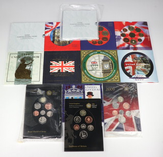 Thirteen United Kingdom uncirculated coin sets 1994, 95, 96, 99, 2000, 01, 03, 04, 07 (x2), 08 (x2) and a 2009 