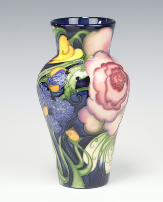 A Moorcroft Tatton pattern vase, designed by Emma Bossons, impressed marks, second, 20cm 